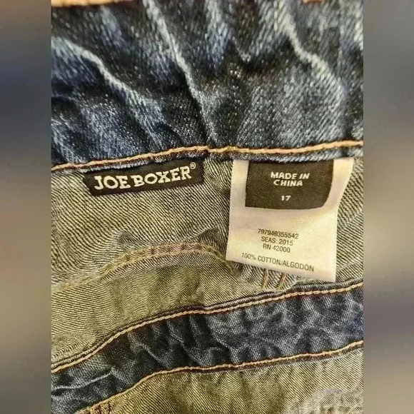 Y2k Joe Boxer Womens Denim Overalls Size 17 Blue - Picture 8 of 9